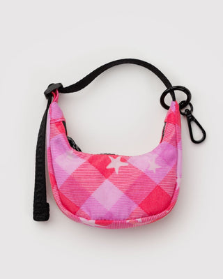 BAGGU - BAGGU Crescent Bag Charm - Pink Star Plaid - COLORPOP