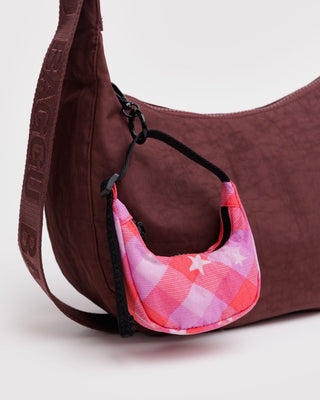 BAGGU - BAGGU Crescent Bag Charm - Pink Star Plaid - COLORPOP