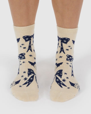 BAGGU - BAGGU Crew Sock - Cherub Bows - COLORPOP