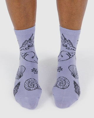BAGGU - BAGGU Crew Sock - Shells Light Blue - COLORPOP