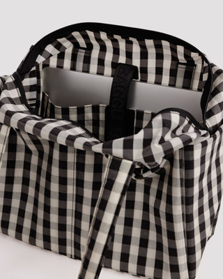 BAGGU - BAGGU Everyday Cloud Bag - Black and Cream Gingham - COLORPOP