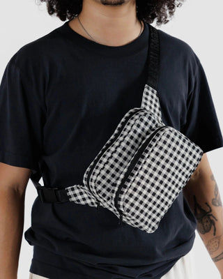 BAGGU - BAGGU Fanny Pack - Black & White Gingham - COLORPOP