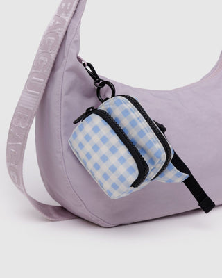 BAGGU - BAGGU Fanny Pack Charm - Light Blue Gingham - COLORPOP