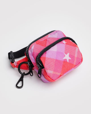 BAGGU - BAGGU Fanny Pack Charm - Pink Star Plaid - COLORPOP