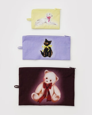 BAGGU - BAGGU Flat Pouch Set - Fancy Animals - COLORPOP