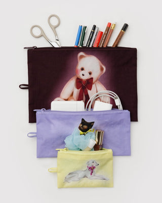 BAGGU - BAGGU Flat Pouch Set - Fancy Animals - COLORPOP