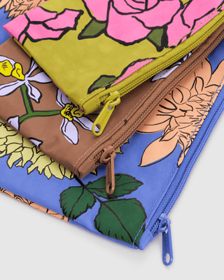 BAGGU - BAGGU Flat Pouch Set - Garden Flowers - COLORPOP