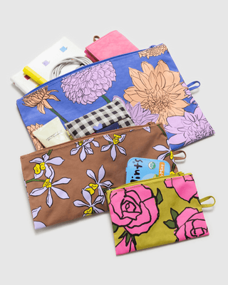 BAGGU - BAGGU Flat Pouch Set - Garden Flowers - COLORPOP