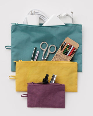 BAGGU - BAGGU Flat Pouch Set - Jewel Mix - COLORPOP