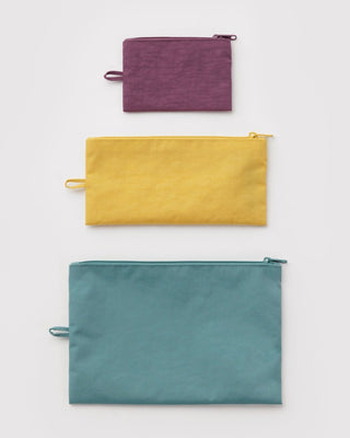 BAGGU - BAGGU Flat Pouch Set - Jewel Mix - COLORPOP