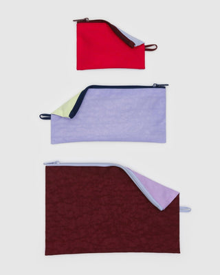 BAGGU - BAGGU Flat Pouch Set - Kaleidoscope Mix - COLORPOP