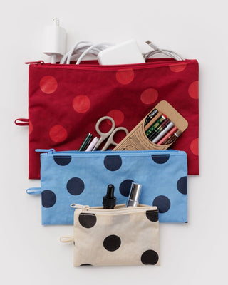 BAGGU - BAGGU Flat Pouch Set - Polka Dot Mix - COLORPOP