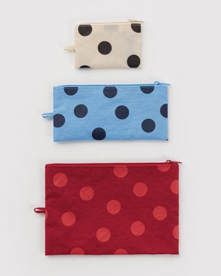 BAGGU - BAGGU Flat Pouch Set - Polka Dot Mix - COLORPOP