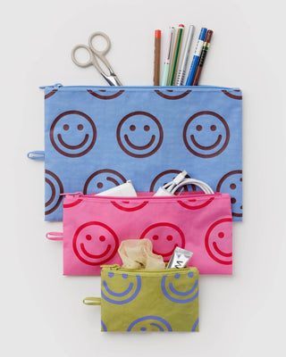 BAGGU - BAGGU Flat Pouch Set - Pop Happy Mix - COLORPOP