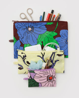 BAGGU - BAGGU Flat Pouch Set - Poppy Mix - COLORPOP
