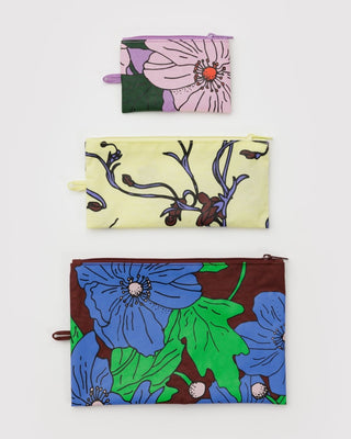 BAGGU - BAGGU Flat Pouch Set - Poppy Mix - COLORPOP