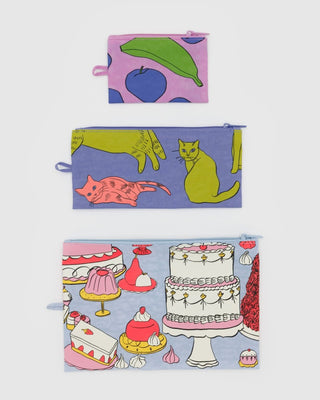 BAGGU - BAGGU Flat Pouch Set - Still Life - COLORPOP