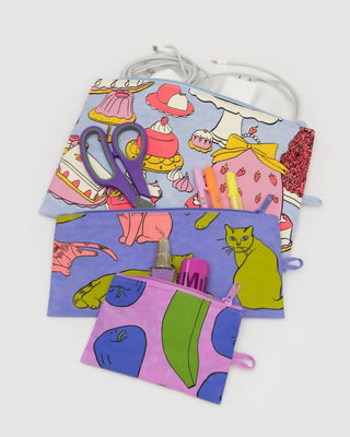 BAGGU - BAGGU Flat Pouch Set - Still Life - COLORPOP
