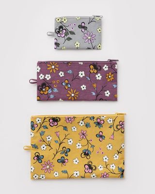 BAGGU - BAGGU Flat Pouch Set - Wildwood Mix - COLORPOP