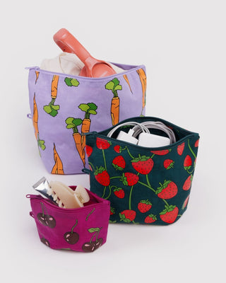 BAGGU - BAGGU Go Pouch Set - Carrots & Berries - COLORPOP