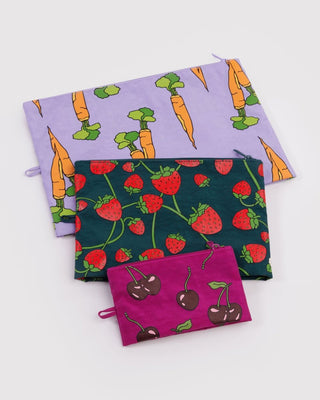BAGGU - BAGGU Go Pouch Set - Carrots & Berries - COLORPOP