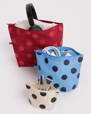 BAGGU - BAGGU Go Pouch Set - Polka Dot Mix - COLORPOP