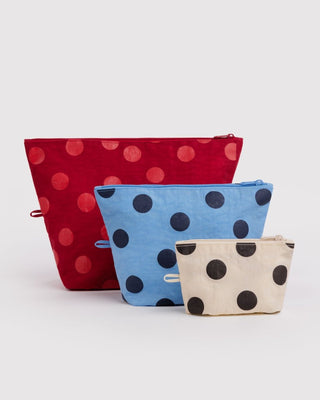 BAGGU - BAGGU Go Pouch Set - Polka Dot Mix - COLORPOP