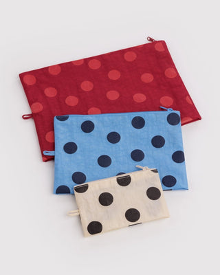 BAGGU - BAGGU Go Pouch Set - Polka Dot Mix - COLORPOP