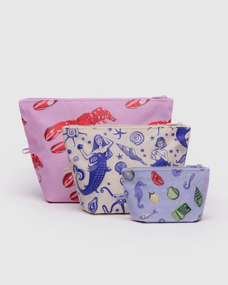 BAGGU - BAGGU Go Pouch Set - Sea Creatures - COLORPOP