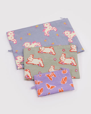 BAGGU - BAGGU Go Pouch Set - Spring Animals - COLORPOP