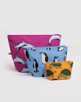 BAGGU - BAGGU Go Pouch Set - Vacation Animals - COLORPOP
