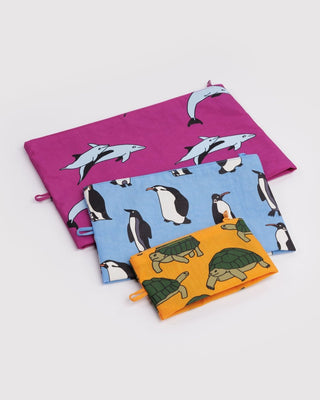 BAGGU - BAGGU Go Pouch Set - Vacation Animals - COLORPOP