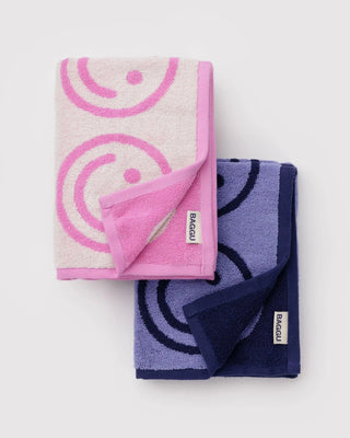 BAGGU - BAGGU Hand Towel Set of 2 - Happy Pink Blue - COLORPOP