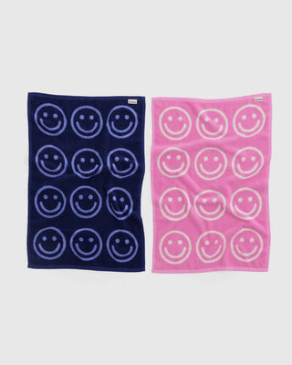 BAGGU - BAGGU Hand Towel Set of 2 - Happy Pink Blue - COLORPOP