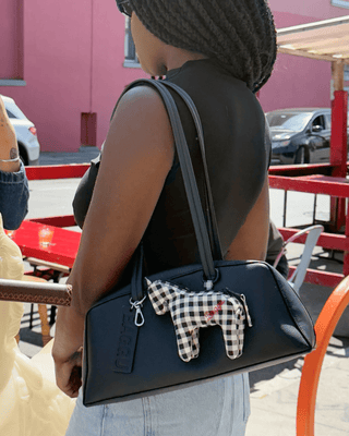 BAGGU - BAGGU Horse Charm - Black & White Gingham - COLORPOP