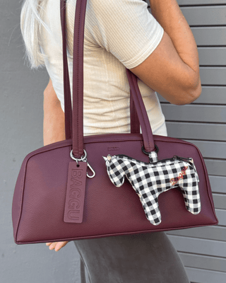 BAGGU - BAGGU Horse Charm - Black & White Gingham - COLORPOP