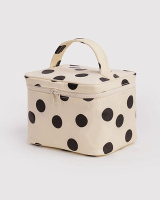 BAGGU - BAGGU Large Cosmetic Case - Cream and Black Polka Dot - COLORPOP