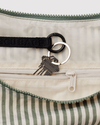 BAGGU - BAGGU Large Crescent Bag - Sage Stripe - COLORPOP
