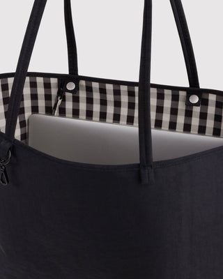 BAGGU - BAGGU Large Nylon Reversible Tote - Black Mix - COLORPOP