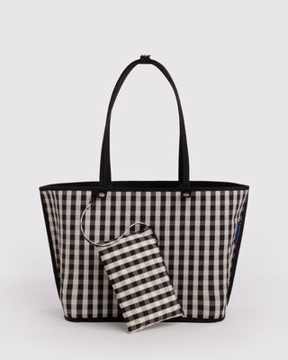BAGGU - BAGGU Large Nylon Reversible Tote - Black Mix - COLORPOP