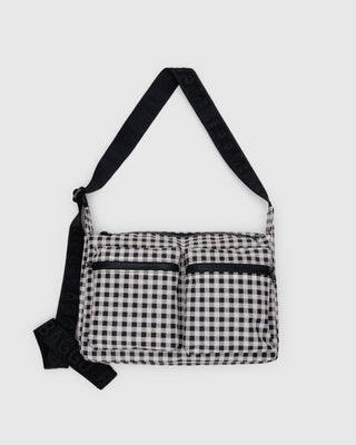 BAGGU - BAGGU Medium Cargo Crossbody - Black & White Gingham - COLORPOP