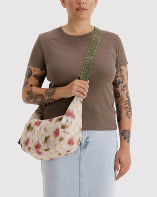 BAGGU - BAGGU Medium Crescent Bag - Abstract Floral - COLORPOP