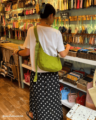 BAGGU - BAGGU Medium Crescent Bag - Green Juice - COLORPOP