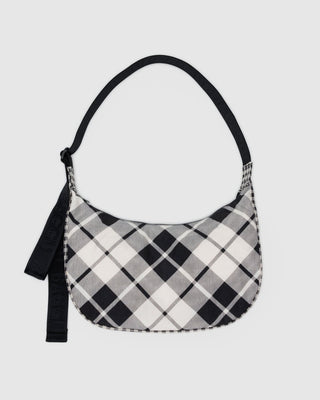 BAGGU - BAGGU Medium Crescent Bag - Mixed Plaid - COLORPOP