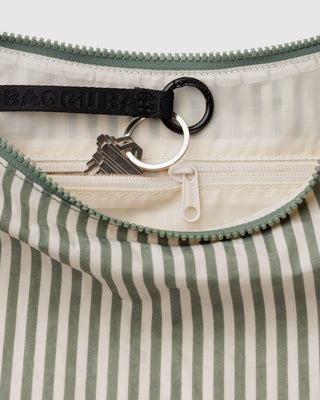 BAGGU - BAGGU Medium Crescent Bag - Sage Stripe - COLORPOP