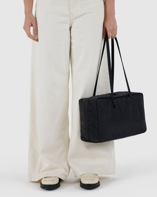 BAGGU - BAGGU Medium Nylon Bowler Bag - Black - COLORPOP
