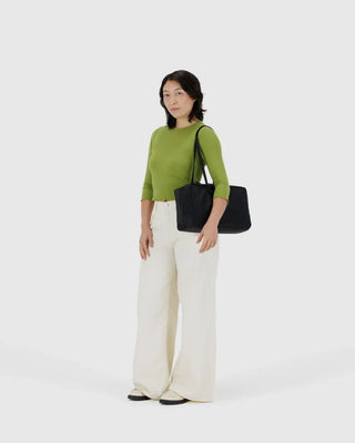 BAGGU - BAGGU Medium Nylon Bowler Bag - Black - COLORPOP