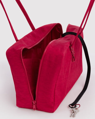BAGGU - BAGGU Medium Nylon Bowler Bag - Cherry - COLORPOP