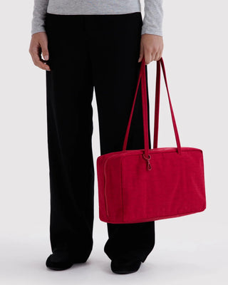 BAGGU - BAGGU Medium Nylon Bowler Bag - Cherry - COLORPOP
