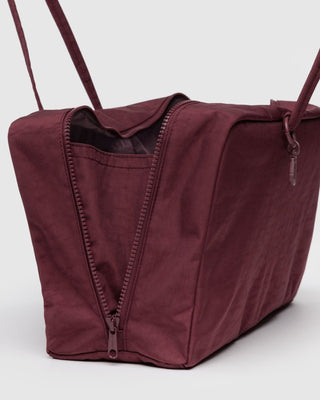 BAGGU - BAGGU Medium Nylon Bowler Bag - Mahogany - COLORPOP
